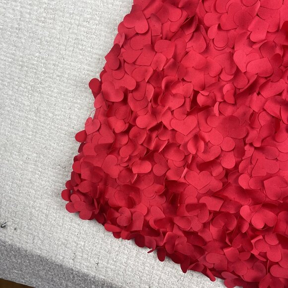 BCBGMAXAZRIA Red 3D Heart Sleeveless Mini Dress Size 4 Valentine Party - Picture 5 of 16